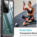 5 x Temdan for Samsung Galaxy S22 Ultra Case Waterproof, Built in Screen Protector 360 Full Body Heavy Duty Shockproof IP68 Waterproof Galaxy S22 Ultra Case for Samsung S22 Ultra 5G 6.8 inch Black