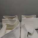 OIAHOMY 4 Pack Storage Baskets for Organizing, Cube Storage Bins for Shelves, Rectangle Storage Baskets With Handles, Woven Baskets for Storage, 12.7''Lx9''Wx7.8''H, White