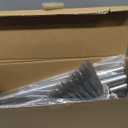 Metal Dustpan with Broom Set, Long Handle Stainless Steel Dustpan,Heavy Duty Standing Dust Pan with Teeth, Indoor Outdoor Up for Home Kitchen Lobby Room Office