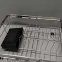 Expandable Stainless Steel Dish Drying Rack Over The Sink For Small Kitchen, Counter Space Saving Compact Metal Plate Drainer Strainer, Adjustable Hanging Inside Sink Rust Proof Wire Dryer Holder (Silver)