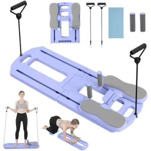 Pilates Board, 2025 Pilates Reformer Set, Multifunctional Abdominal Board, Portable Ab Core Trainer, Foldable Pilates Reformer Board for Home, Blue