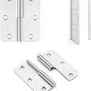 3.5 Inch Lift Off Hinge, Stainless Steel 304, Detachable Slip Joint Flag Hinges for Wooden and Metal Doors, Windows, and Various Functional Metal Equipment (Left Handed, 4 PCS)
