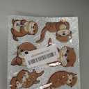 18 PCS Cute Otter Cupcake Toppers for Boys Girls Happy Birthday Baby Shower Animal Cake Decor Picks Sea Otter Birthday Themed Party Decorations