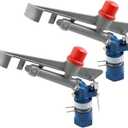 1.0" Agriculture Farm Irrigation Sprinkler Lawn Sprinkler Irrigation Spray Gun Large-Area Watering Spray 360 Rotary Farm Lawn Garden Irrigation, Pack of 2
