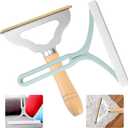 2pcs Manual Portable Fabric Shaver, 1 Metal Carpet Lint Scraper for Furniture Pet Hair Removal (1Buck Thick Rack Can Be Used for Years), 1 Reusable Fuzz Lint Remover Brush for Clothes Couch(No Snag)