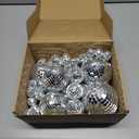54 Pcs Mini Silver Disco Balls - Hanging Mirror Ornaments for Party, Wedding, Christmas Supplies (1.2 Inch, 2 Inch, 3.2 Inch, 4 Inch)
