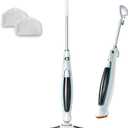Kenmore SM2060 S200 Series Steam Mop for Floor Cleaning with Easy Scrubber & 2pcs Washable Pads, 2 Modes, Quick-Heating, Lightweight for Hardwood and Tile