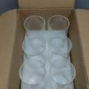 Showgeous 6 PCS Hurricane Candle Holder, D:4" H:6" Open Ended Glass Candle Cylinder Sleeve, Clear Glass Cylinder Candle Holder, Open Flame Candle Chimney Tube Cover, Bottomless Cylindrical Glass