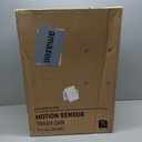 Ninestars Automatic Touchless Infrared Motion Sensor Trash Can, 13 Gal 50L, Stainless Steel Base (Rectangular, Black Lid), Black Trim