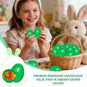 30Pcs Easter Eggs,2.36" Plastic Empty Fillable Easter Eggs for Easter Filling Easter Hunt,Easter Themed,Basket Stuffers Fillers Crafts Party Favor(Green)