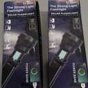 Led Solar Flashlight, 1500 Lumens Led Solar Handheld Rechargeable Flashlights with IP65 Waterproof, 2000mAh Battery for Survival Emergencies Camping (2 Packs)