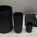 22Pcs Matte Black Bathroom Accessories Set Shower Curtain Decor Kit