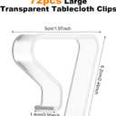 72pcs Large Transparent Tablecloth Clips, PVC Windproof Table Cover Holder Clamps for Indoor Outdoor Picnic, Wedding, Party, Camping