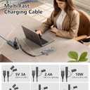 Coiled USB-C and Lightning Cable 3-in-1, 3FT iPhone 15 16 Car Charger Cord, 60W Fast Charging Cable for iPhone 16, Micro USB Universal Cable for Galaxy/iphpone Supports Apple CarPlay & Android Auto
