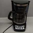 BLACK+DECKER 12-Cup Digital Coffee Maker, Programmable, Washable Basket Filter, Sneak-A-Cup, Auto Brew, Water Window, Keep Hot Plate, Black