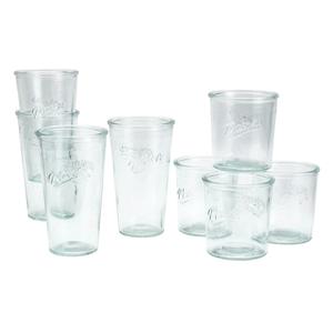 Mason 8pc Glass Tumbler Set Includes, 4 Low Tumblers 15oz., 4 High Tumblers 20oz.