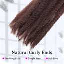 Marley Twist Braiding Hair 24 inch Afro Kinky Curly Crochet Braids 8 Packs Cuban Twist Crochet Braids Synthetic Low Maintenance Skin-Friendly Marley Hair Extensions(33#, Packs of 8)