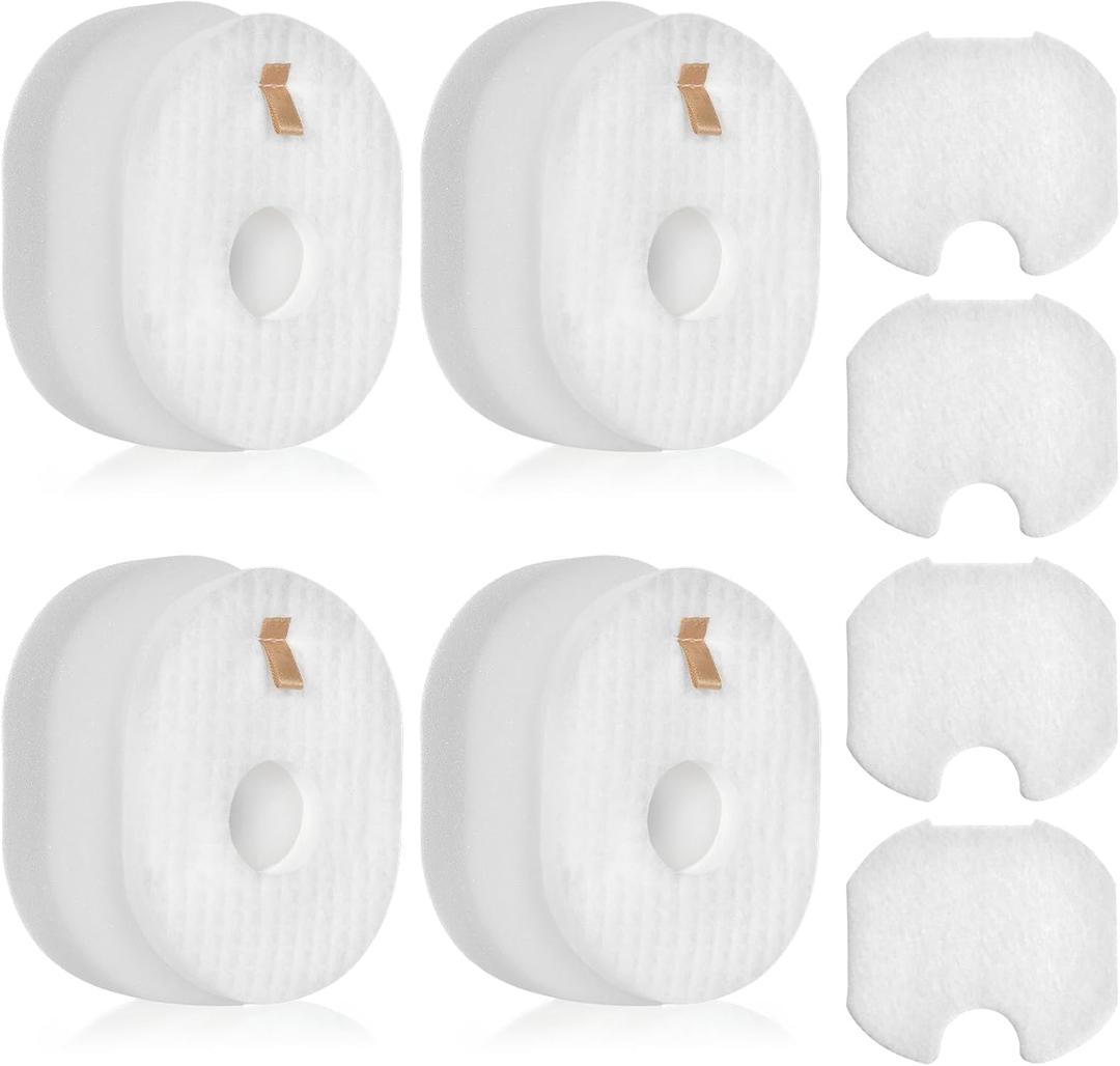 4 Pack Filter Replacement for Shark Rocket HV301, HV302, HV30126, HV300, HV305, HV292, HV307Q, QS301Q, HV310, UV450 Ultralight Corded Stick Vacuum, Part #XFFV300, 4 Foam + Felt + Post Filters