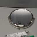 ALHAKIN 1X/15X Magnifying Makeup Mirror, Double Sided Mirror with Stand, Tabletop Desk Mirror 360Rotation for Bathroom, Nickel