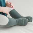 Baby Non Slip Grip Socks Toddler Knee High Anti Skid Crew Slipper Crawling Socks for Girls Boys Newborn