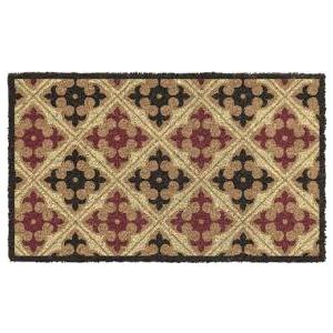 Korhani Home Tiles Holiday Coco Mat, 18 in x 30 in