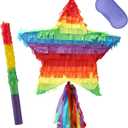 Cinco De Mayo Star Pinata 12.6 x 12.6 inches. Fiesta Party Supply for Fiesta Taco Party, Luau Event Photo Props, Mexican Theme Decoration, Carnivals Festivals, Taco Tuesday Event