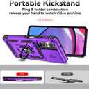 SunStory Compatible with Motorola Moto G Power 5G 2025/Moto G Power 5G 2026/Moto G Play 2025 Case with HD Screen Protector & Slide Camera Cover & Kickstand,[Military-Grade] Phone Case, Purple