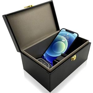 Faraday Box Key Fob Protector, Keyless Entry Car Key Safe Protector, Faraday Signal Blocking Shielding Box for Car Key (L)