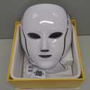 SDKWDH Red Light Photon Facial Mask with Remote Control, 7 Custom Modes with Infrared, Portable with Timer for Home Use