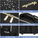 School Backpack for Teen Girls - Cute College Backpacks Student Bookbag Travel Back Pack for Women with USB Charger 17 inch Laptop Bags Anti-theft Casual Daypack (Black)