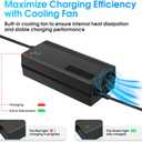 29.4V 3A/5A Charger with 6-in-1 Plug for 36V Lithium Battery Such as Car Truck Lawn Mower Boat Marine Batteries (29.4V5A)