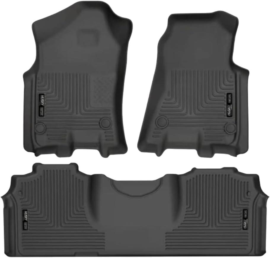 Husky Liners Weatherbeater Floor Mats | Fits 2019-2026 Ram 2500, 19-22 3500 MEGA CAB ONLY | Front & 2nd Row, 3-pc Black - 94131