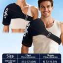 Shoulder Ice Pack Wrap for Rotator Cuff and Arm, Reusable Compression Cold Brace for Pain Relief & Muscle Relaxation, Tendonitis, Swelling, Discomfort After Surgery, Hot &Cold Therapy Ice Pack for Shoulder (Large-Black) 