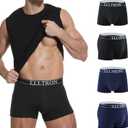 Mens Incontinence Underwear Washable 150ml Absorbent Leak Proof Underwear for Men Bladder Leak with Reusable Mens Urinary Incontinence Boxer Briefs 4pack, 3XL