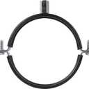 4" Inch Galvanized Pipe Hanger with Rubber - Conduit Mounting Clamp - Tube Brackets - Pipe Clamps - Tube Wall Mounting Bracket Clamp - Rigid Conduit Holder - PVC and Metal Pipe Attachment Hanger