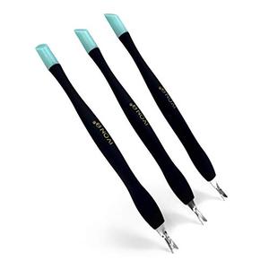 IVON 3 Pack Cuticle Trimmer Pusher Remover, Rubber Tip Gentle on Nail Bed IVON 3 Pack Cuticle Trimmer Pusher Remover, Rubber Tip Gentle on Nail Bed