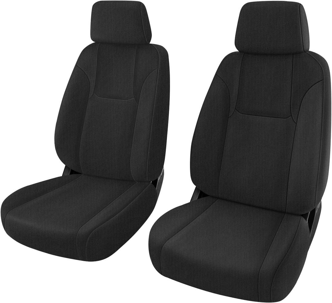 SAPUBK Seat Covers Sets Replace for 2019-2025 Chevy Silverado/GMC Sierra 1500, Premium Neoprene with Composite Soft Foam Lining Breathable Seat Cover Cushion (Black, Front)