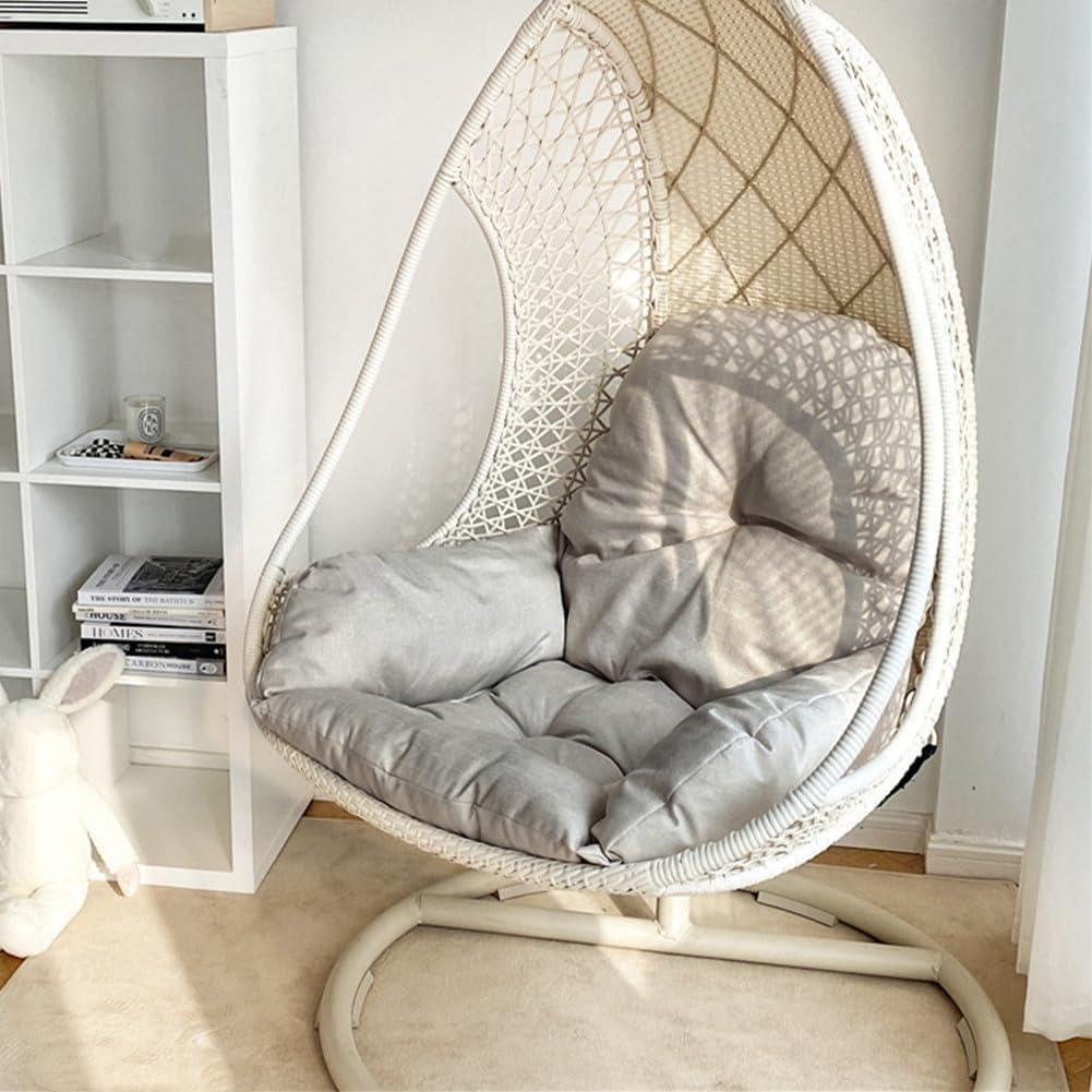 Swing Egg Chair Cushion Thickened Hanging Basket Seat Cushion Washable Hammock Chair Cushions Outdoor Patio Hanging Chair Cushion Replacement (Only Cushion) (Off White)