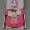 Toddler Purse Girl Wallet for 2-10 Year Old Birthday Gift, Personalized Kids Little Mouse Ear Bow Crossbody Shoulder Purse