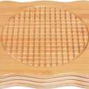 Bamboo Trivets for Hot Dishes, Hot Pots and Pans, 7.5 Inch Thick Heat Resistant Large Coaster for Kitchen, Hot Pads, Kitchen Essentials, Kitchen Decor for Table & Countertop, 4 Pcs Square