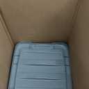 Amazon Basics Plastic Storage Containers with Secure Latching Lids, Stackable Organization Bins, Clear/Grey, 19 Quart, Set of 6