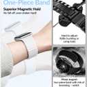 Patented Magnetic Sport Silicone Band Compatible with Apple Watch Bands 38mm/40mm/41mm/(42mm-series 11 10) Women Men, Soft Silicone Sport Loop Strap for iWatch 