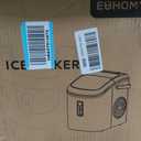 EUHOMY Ice Maker Countertop, 9 Cubes Ready in 6 Mins, 26lbs/24H, Self-Cleaning, Portable Ice Maker Machine with Carry Handle, Basket and Scoop, 2 Sizes of Bullet Ice for Home, Kitchen, Office