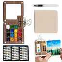 Watercolor Kit,Mini Watercolour Travel set, Portable Pocket Artist Travel Watercolor Palette (15-Grids)