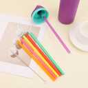 2 x 6pcs Straw Replacements for Owala FreeSip 24oz 32oz, Reusable Plastic with 1 Cleaning Cleaner Brush & 2 Seal O Ring Lid Gaskets for Rubber Water Bottle Tumbler Silicone Accessories Parts (6 Colors)