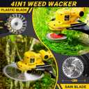 Weed Wacker Cordless for Dewalt 20V MAX Battery, 4-in-1 Battery Powered Weed Eater, String Trimmer with 5 Types of Blades, for Lawn, Yard and Bush Trimming (No Battery)
