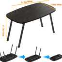 Foldable Coffee Table for Small Spaces,Small Coffee Table Folding,Rectangular Center Table for Living Room, Modern Floor Table,Mid Century Low Tables for Home, Office, Dorm,Easy Assembly,Black, 31.5" x 15.7" x 17.7"