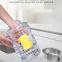 Heouvo 1.7 Gallon Automatic Dog Water DispenserWide Mouth for Easy Hand-in CleaningRemovable Stainless Steel Bowl, Gravity Refilling Large Capacity for Cats and Dogs, Multi-Pet Homes