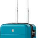 Hanke 16 Inch Underseat Carry On Luggage with Wheels Hard Shell Mini Small Suitcases Carry On Bag for Airline Approved TSA Luggage Lightweight Travel Suitcase(Caribbean Blue)