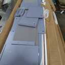 Mid Century Modern TV Stand with Power Outlet for TVs up to 60 Inch, Entertainment Center with Storage and Adjustable Shelves, Media Console For Living Room Blue